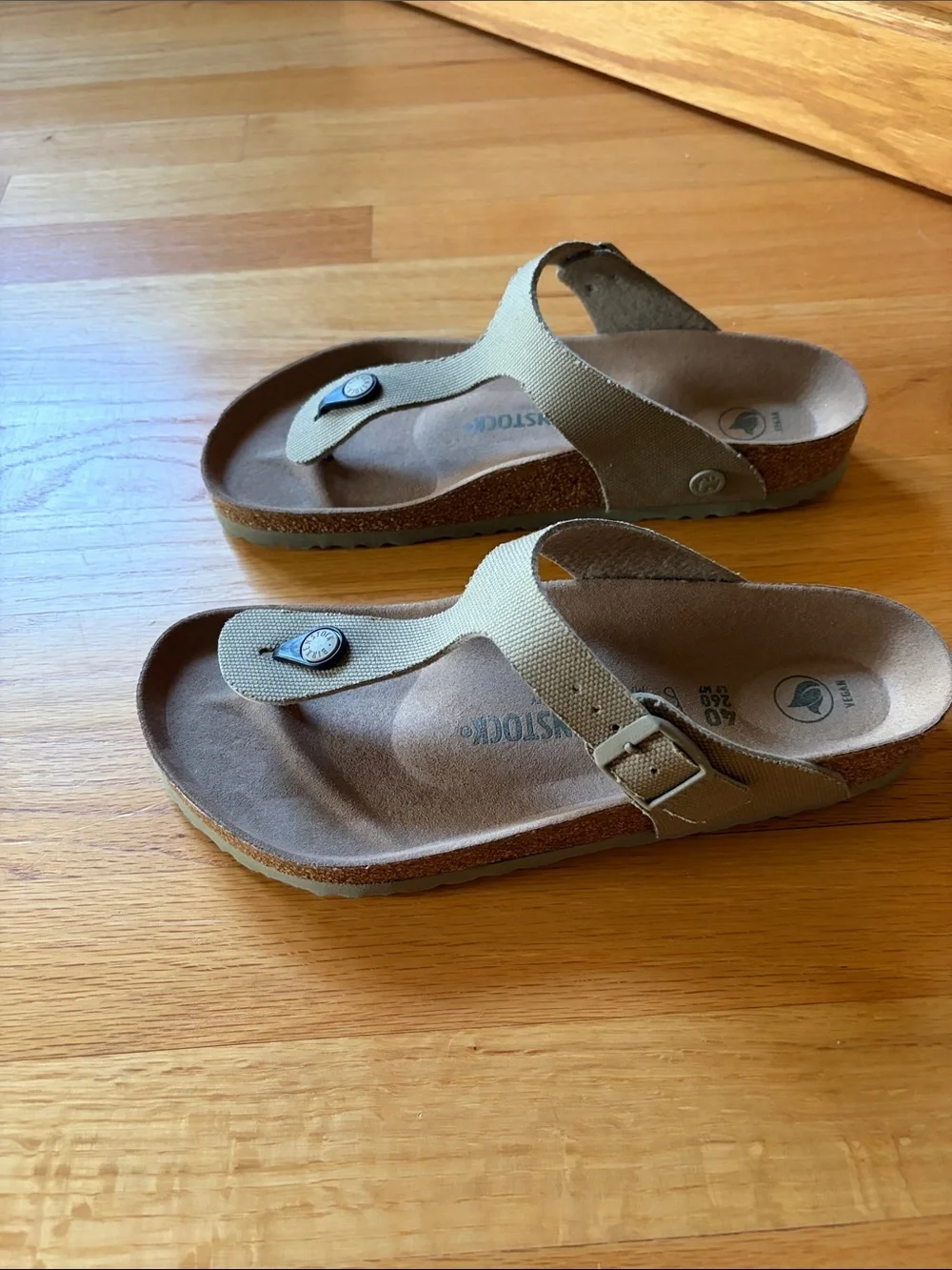 Birkenstock Vegan Gizeh Thong Sandals in Light Tan